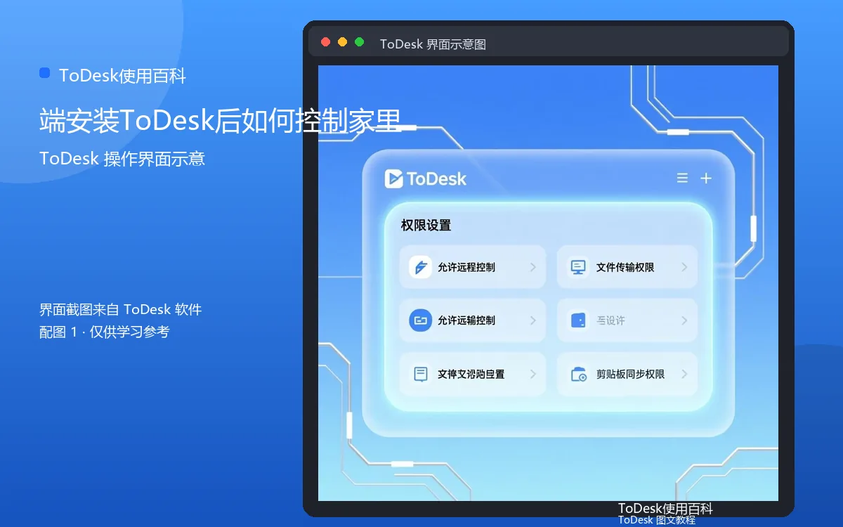 端安装ToDesk后如何控制家里界面示意图(配图1)