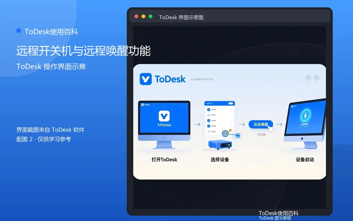 远程开关机与远程唤醒功能界面示意图（配图2）