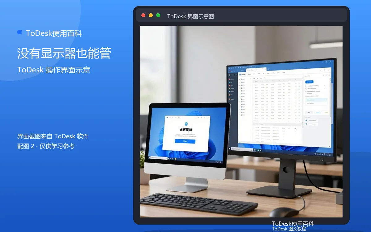没有显示器也能管界面示意图(配图2)