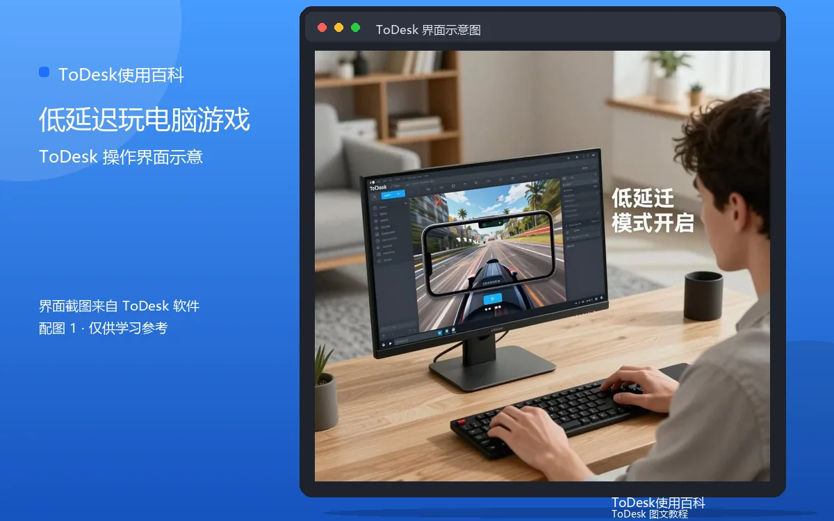 低延迟玩电脑游戏界面示意图（配图1）