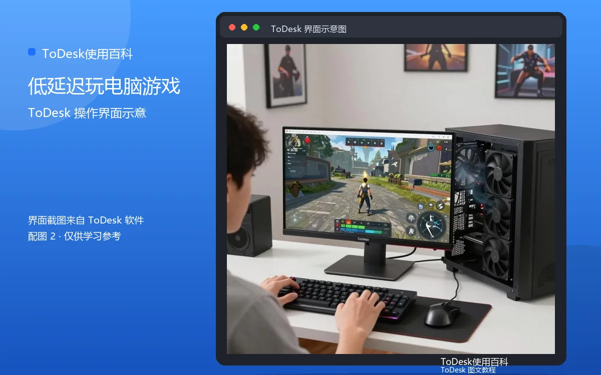 低延迟玩电脑游戏界面示意图（配图2）